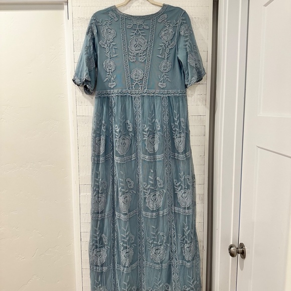 tea n rose Dresses & Skirts - Tea n Rose Blue Lace Dress